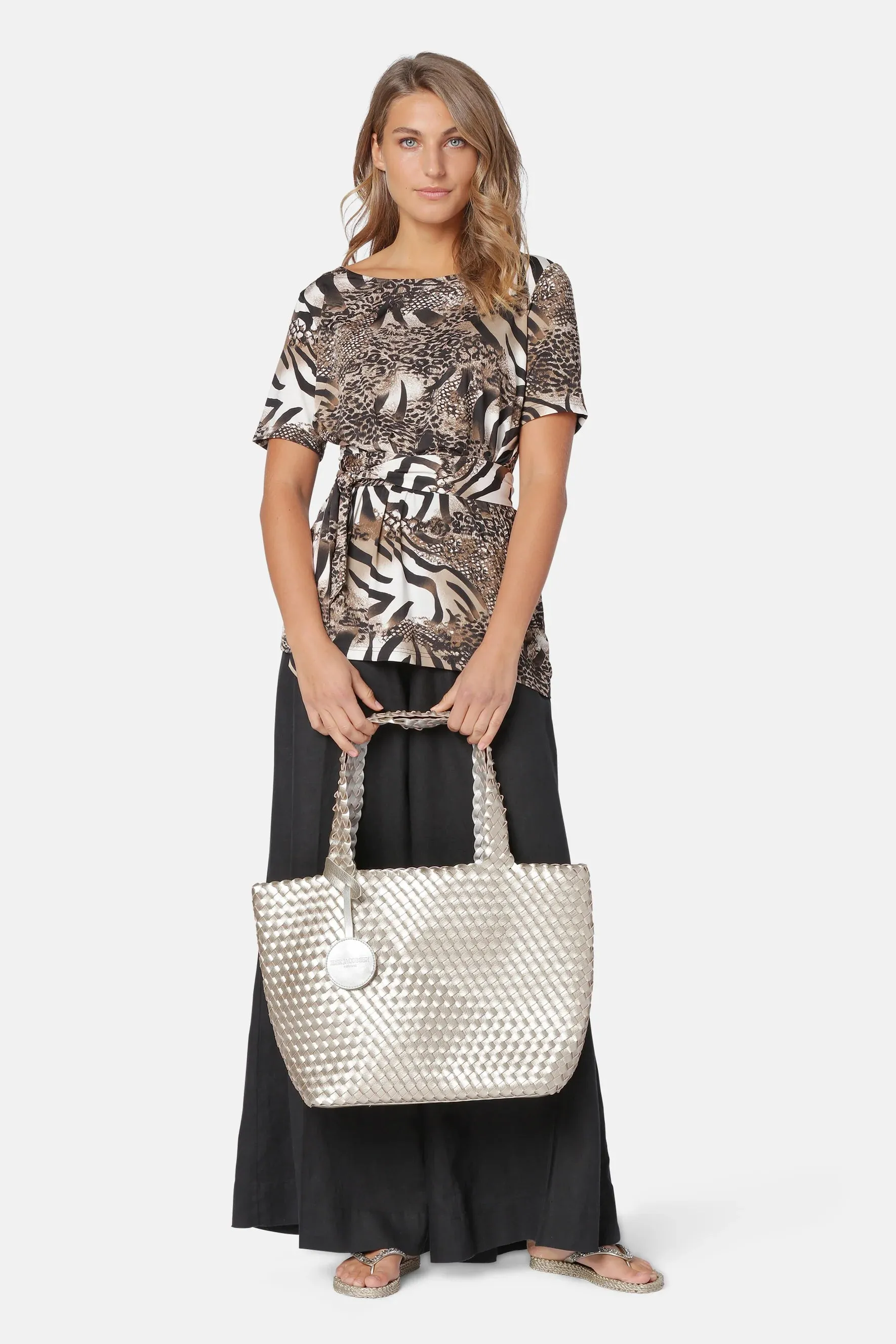 REVERSIBLE TOTE BAG (PLATIN SILVER) - ILSE JACOBSEN