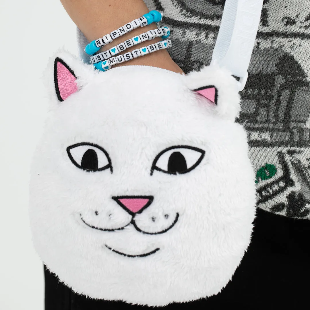 RIPNDIP LORD NERMAL SHERPA CROSSBODY BAG-WHITE