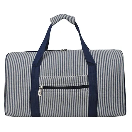 Seersucker Navy NGIL Quilted Duffle Bag