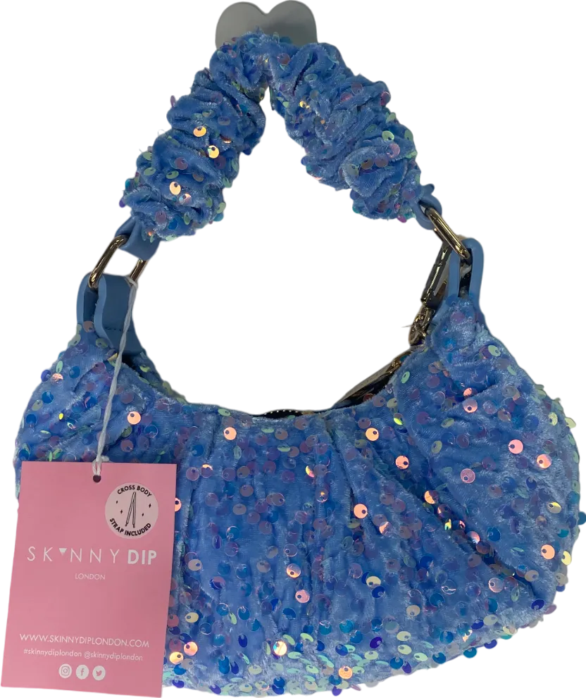 Skinnydip Blue Chloe Velvet Sequin Mini Bag One Size