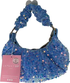 Skinnydip Blue Chloe Velvet Sequin Mini Bag One Size