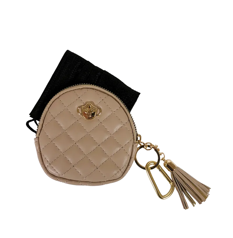 Small Accessories Holder - Tan Quilted