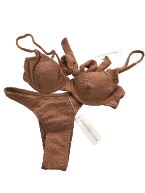 Somerfield Swim Brown Navagio Top And Sorrento Bottoms In Original Bag UK XS/S