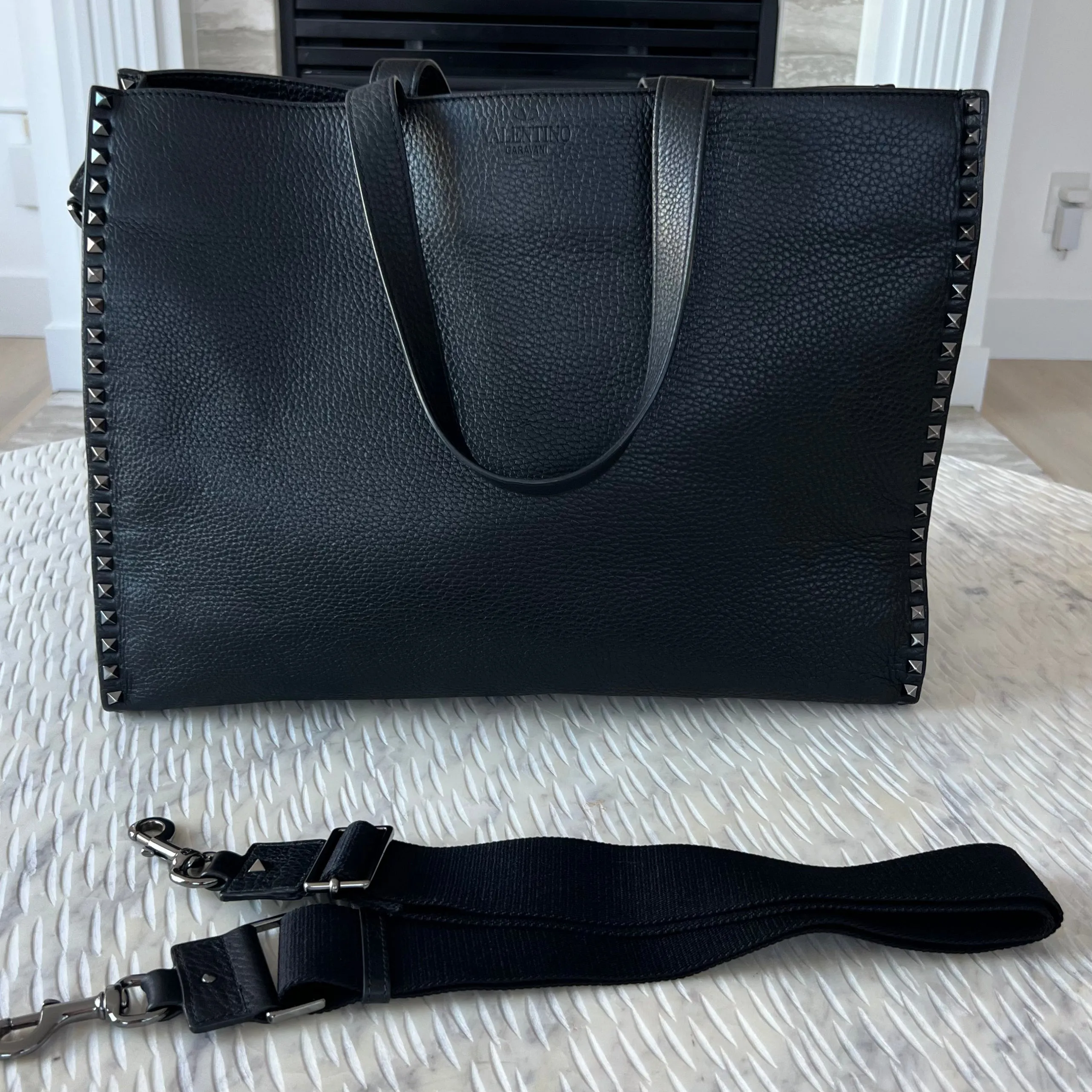 Valentino Garvani So Black Tote Bag