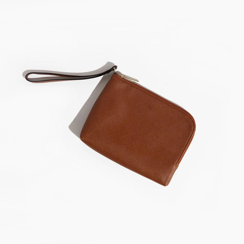 Walnut Milano Wristlet