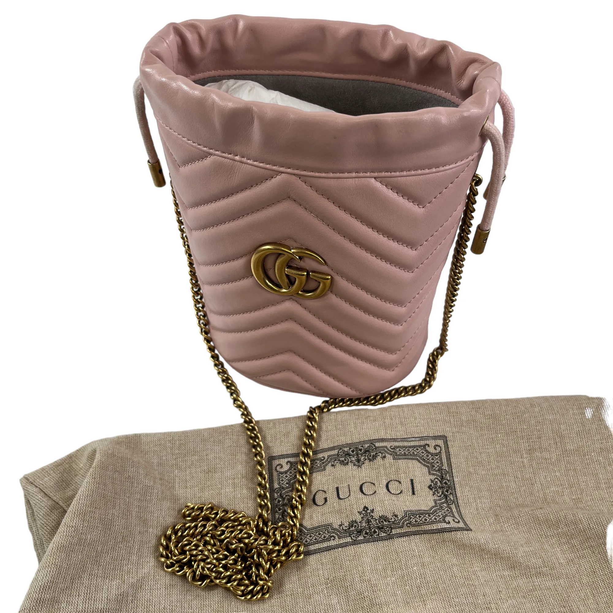 Women's Gg Marmont Bucket Bag Bag Pink