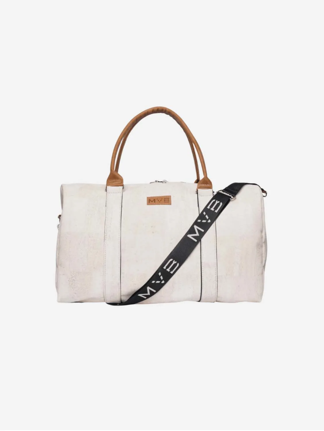 Xcape Vegan Leather Duffle Bag | White