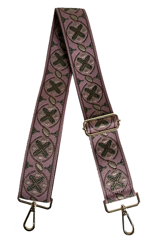 XO Interchangeable Woven Bag Strap in purple/grey by Ahdorned