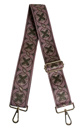 XO Interchangeable Woven Bag Strap in purple/grey by Ahdorned