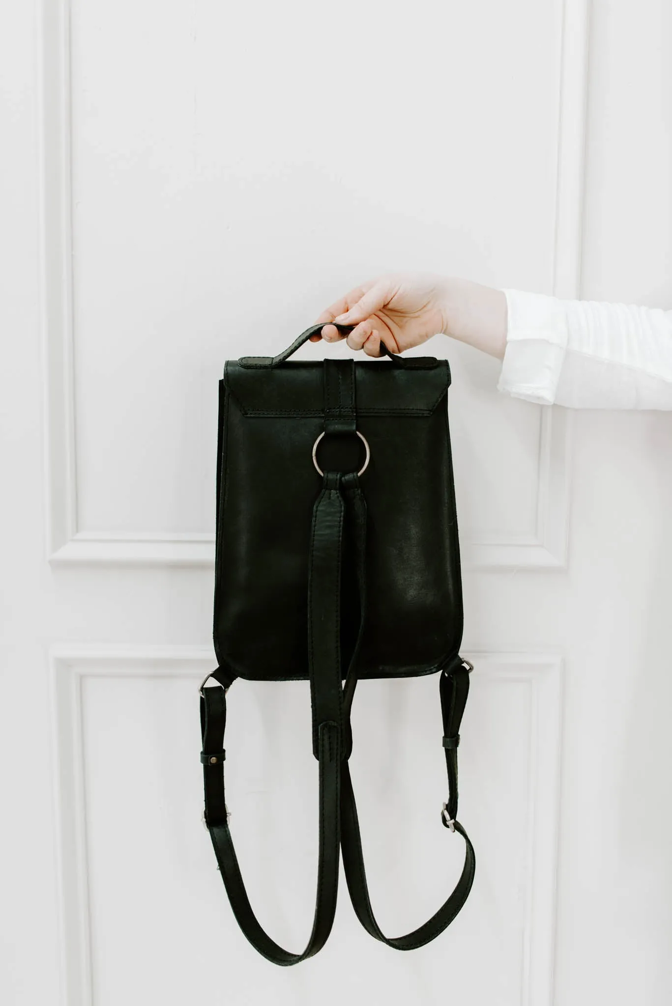 Zelaki Leather Co. Mini Backpack in Black